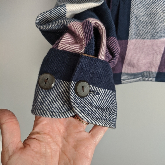 (Cabela's) Purple Cotton Plaid Button Jacket 2XL - Picture 3 of 10